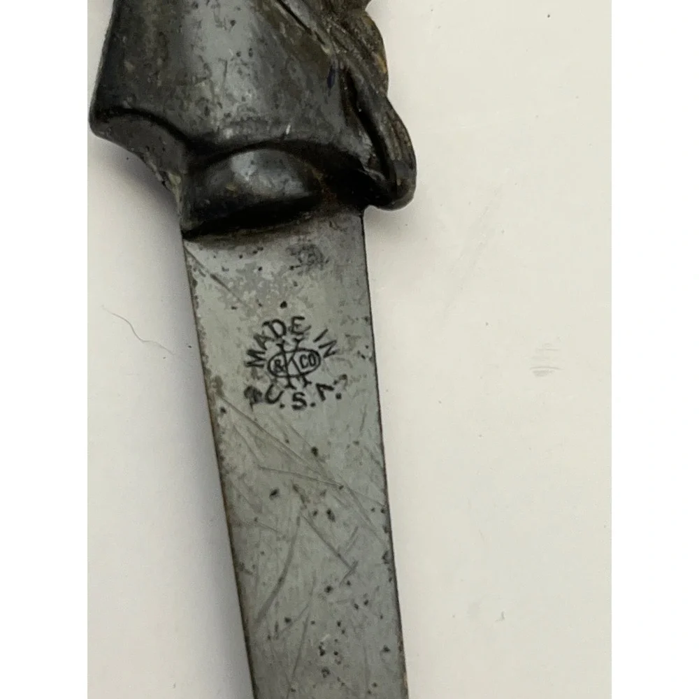 Vintage B&Co Horse Head Letter Opener Jackson Hole Wyoming Made in USA Metal
